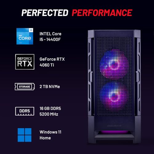 AMD Ryzen 7 5700X 3.4 GHz NVIDIA RTX 4070 1TB NVME SSD 16GB DDR4 RAM 3200 750W Gold PSU 240mm AIO 11AC Wi-Fi Windows 11 Home 64-bit Gaming PC Desktop V104755