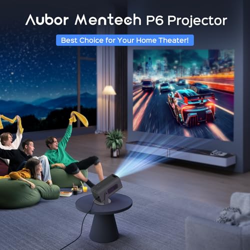 White 1080P Smart Projector with WiFi and Bluetooth J334394