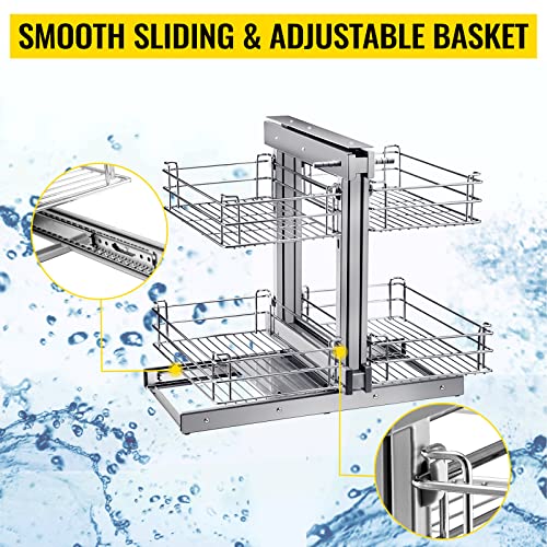 Swing Left Blind Corner Cabinet Pull Out 2 Tier Tray Soft Close E535280