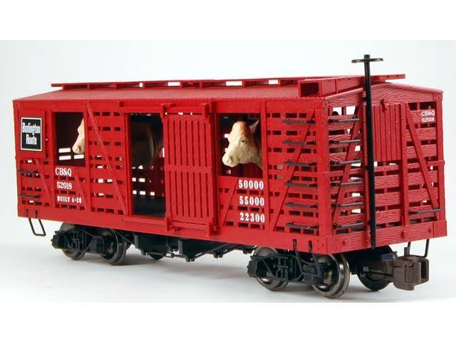 Animated Stock Car with Cattle B475294