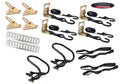 14 Pc Motorcycle Kit with E-Track Wheel Chock, Handle Bar Straps, D Ring, Ratchet Straps H8634