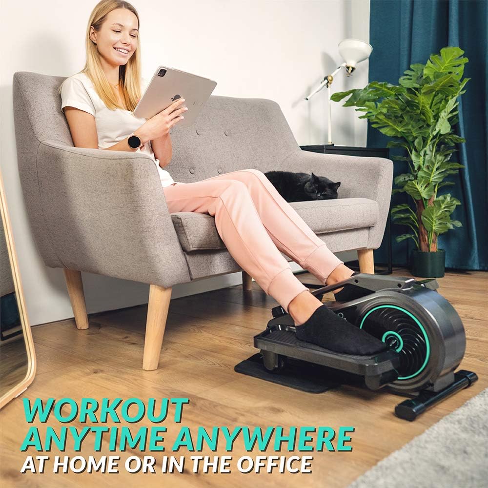 Seated Under Desk Elliptical Trainer with Adjustable Resistance T634986