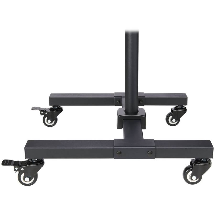 Mobile Cart TV Stand Height-Adjustable Locking Casters Black U862