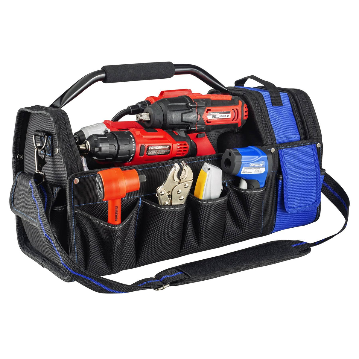 20 inch 16 Pocket Tool Tote with Steel Handle T422