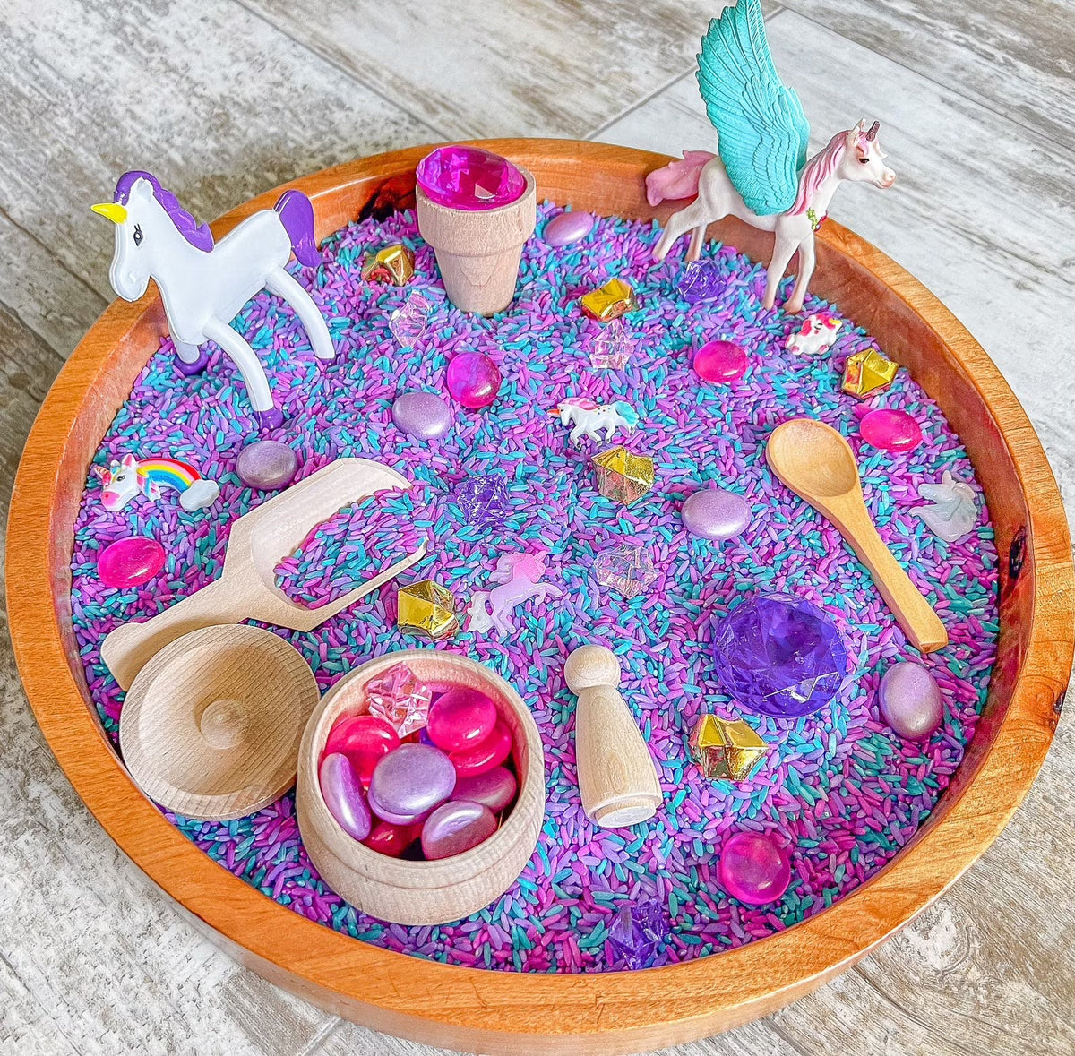 Unicorn Sensory Bin for Kids Toys O396502