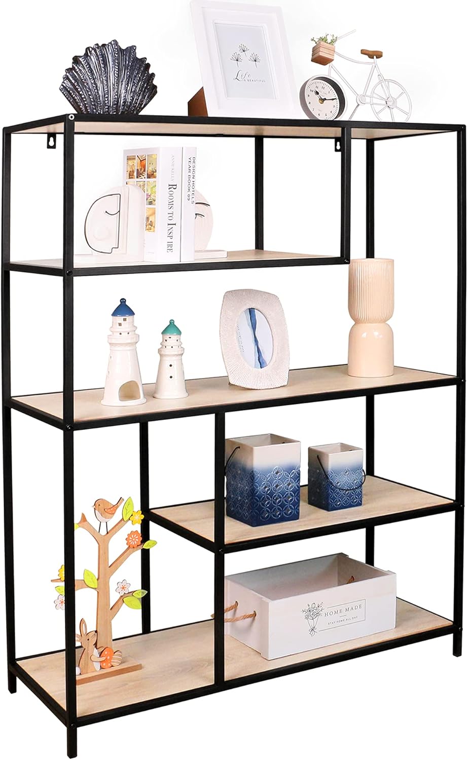 7-Tier Wood Open Bookshelf S957867
