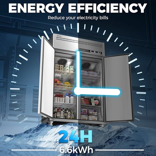 72" W 54 Cu.ft Commercial Refrigerator and Freezer Combo O679311