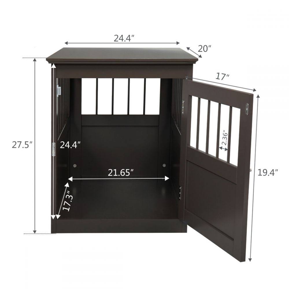 Brown Wooden Dog Crate O7187