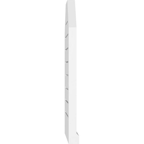 40x22W x 30x22H Octagonal Top Surface Mount PVC Gable Vent with Brickmoul F18120