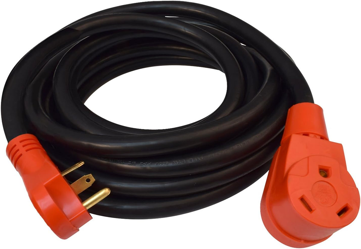 30 Amp Heavy Duty Power Extension Cord 50 Feet Yellow Pack of 2 E4323