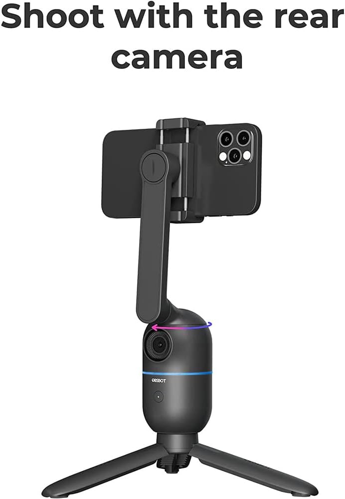 AI-Powered Auto-Tracking Camera Phone Mount Bundle with Video Conference Live Streaming Kit B79393