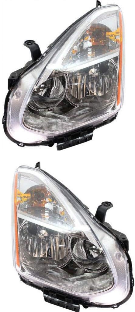 For Nissan Rogue Headlight 2009 2010 Pair Halogen P4849