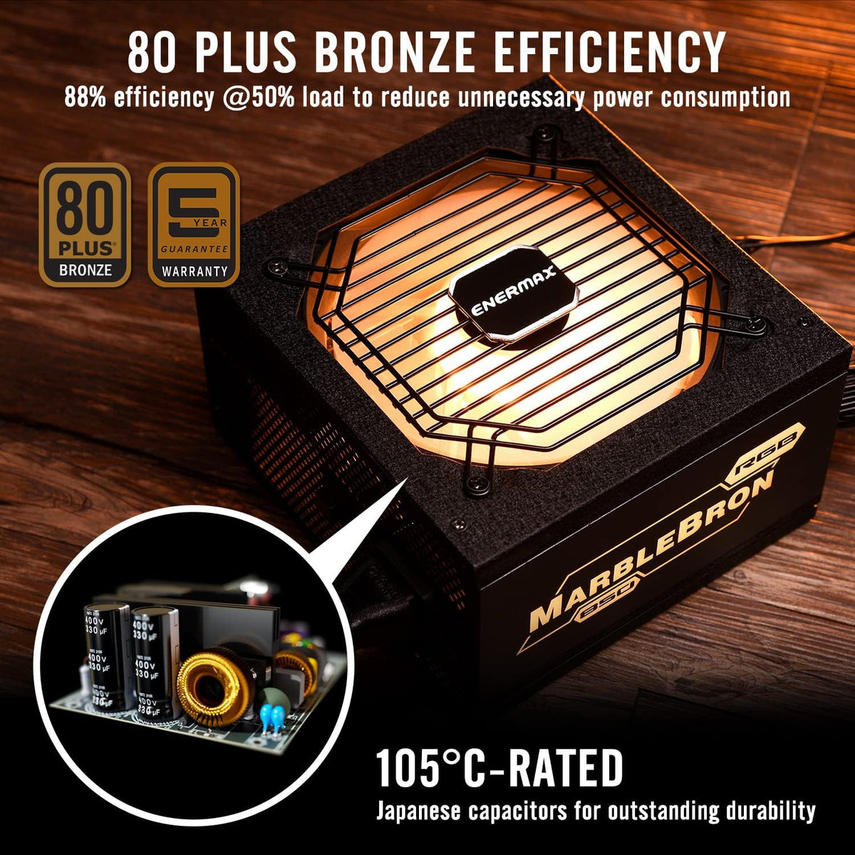 850W 80 Plus Bronze Semi-Modular ATX Power Supply U450