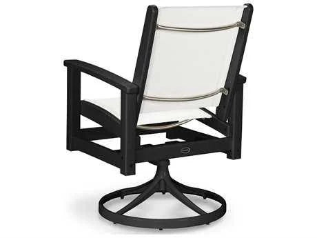 Textured Silver Slate Grey Metallic Sling Swivel Rocker T189679
