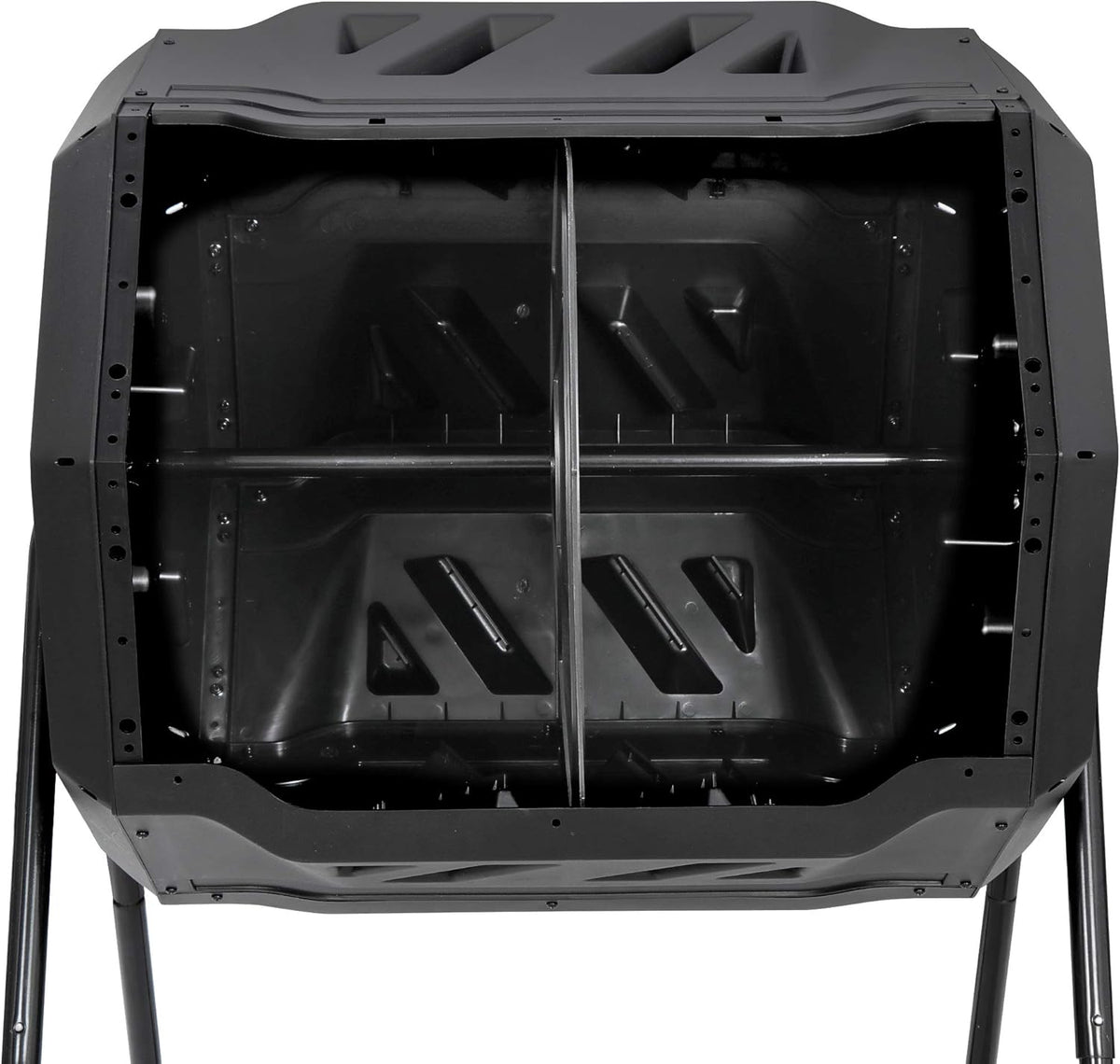 43 Gallon Black Dual Chamber Composting Tumbler D215