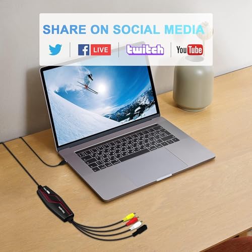 Video Capture Card, USB2.0 Video Capture Device, RCA to USB Converter X964489