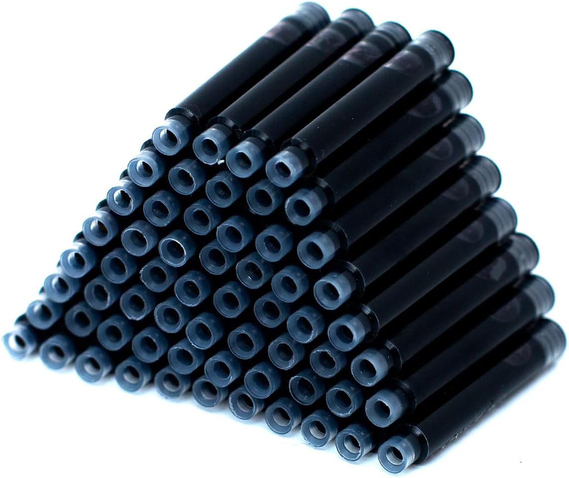 60 Count Black Fountain Pen Ink Refill Cartridges R808829