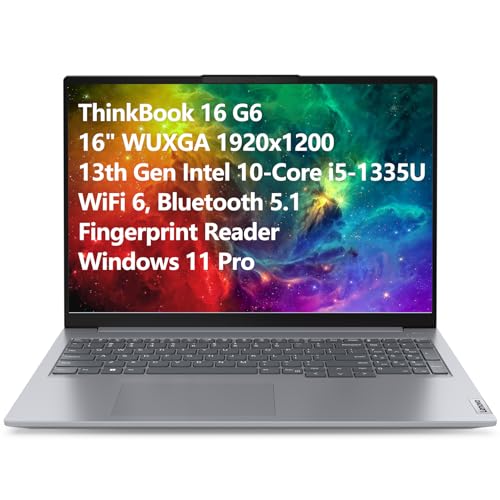 16" FHD+ Laptop Computer, 13th Gen Intel 10-Core i5-1335U, 16GB DDR5 RAM, 512GB PCIe SSD, WiFi 6, Bluetooth 5.1, Fingerprint Reader, Windows 11 Pro Z33124