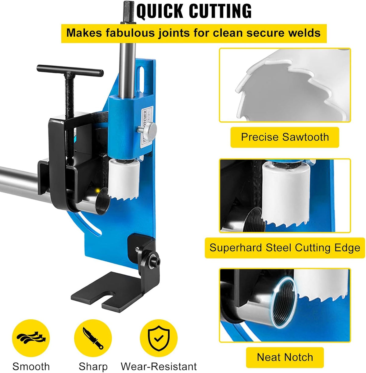 60 Degree Pipe Notcher for 2" Round Tubing V7341