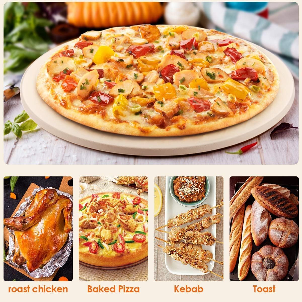 12 Inch Ceramic Pizza Stone T671601