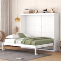 White Solid Wood Queen Size Murphy Bed T733949