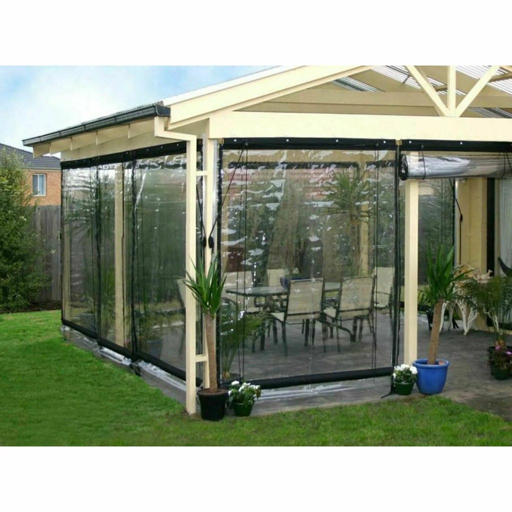 0.5mm Black PVC Clear Awning Canopy D4069