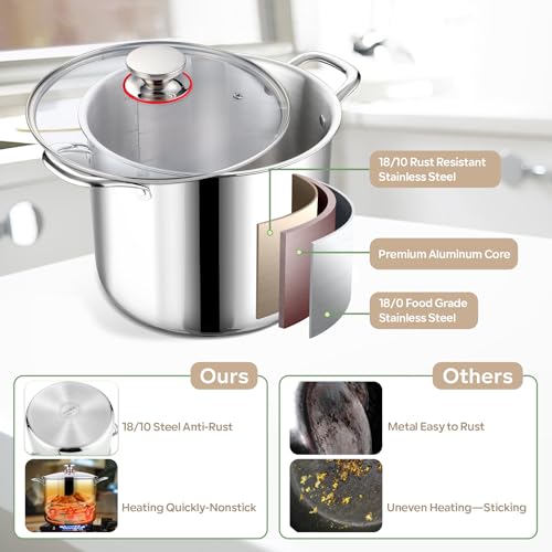 10 Quart Stainless Steel Stock Pot with Lid X4154