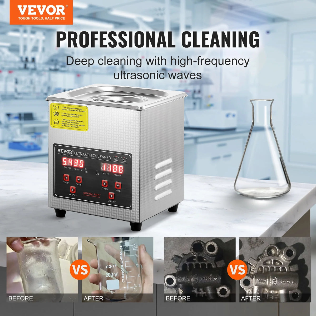 2L Ultrasonic Cleaner with Timer Heating L863