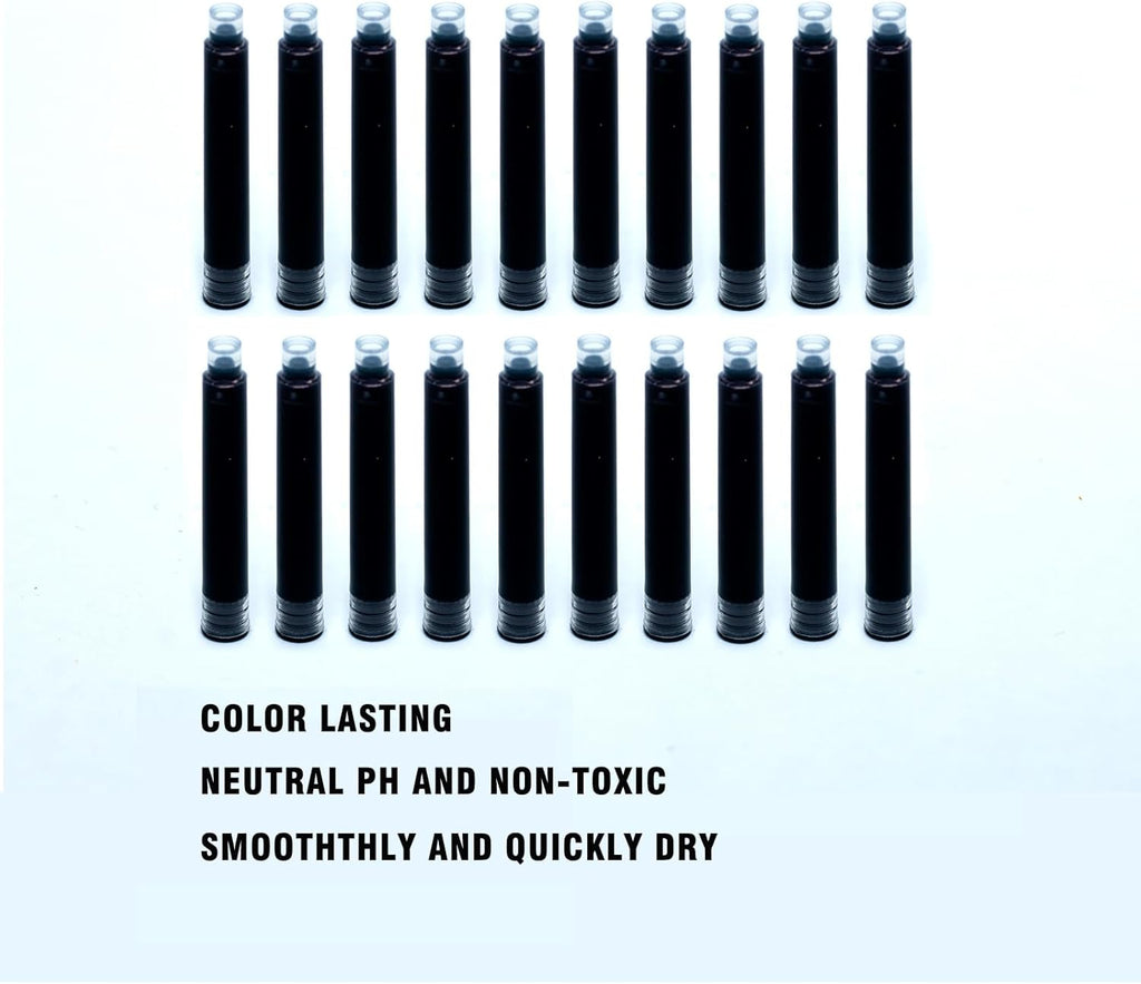 60 Count Black Fountain Pen Ink Refill Cartridges R808829