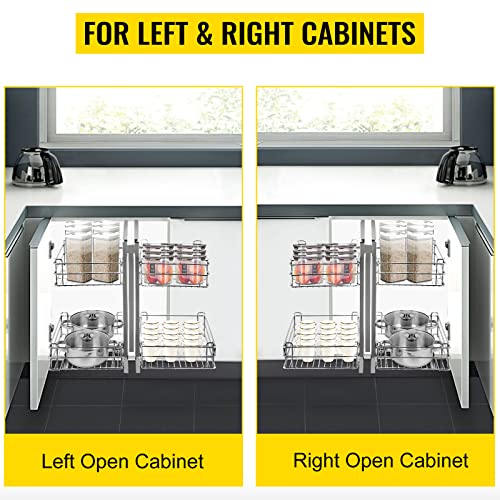 Swing Left Blind Corner Cabinet Pull Out 2 Tier Tray Soft Close E535280