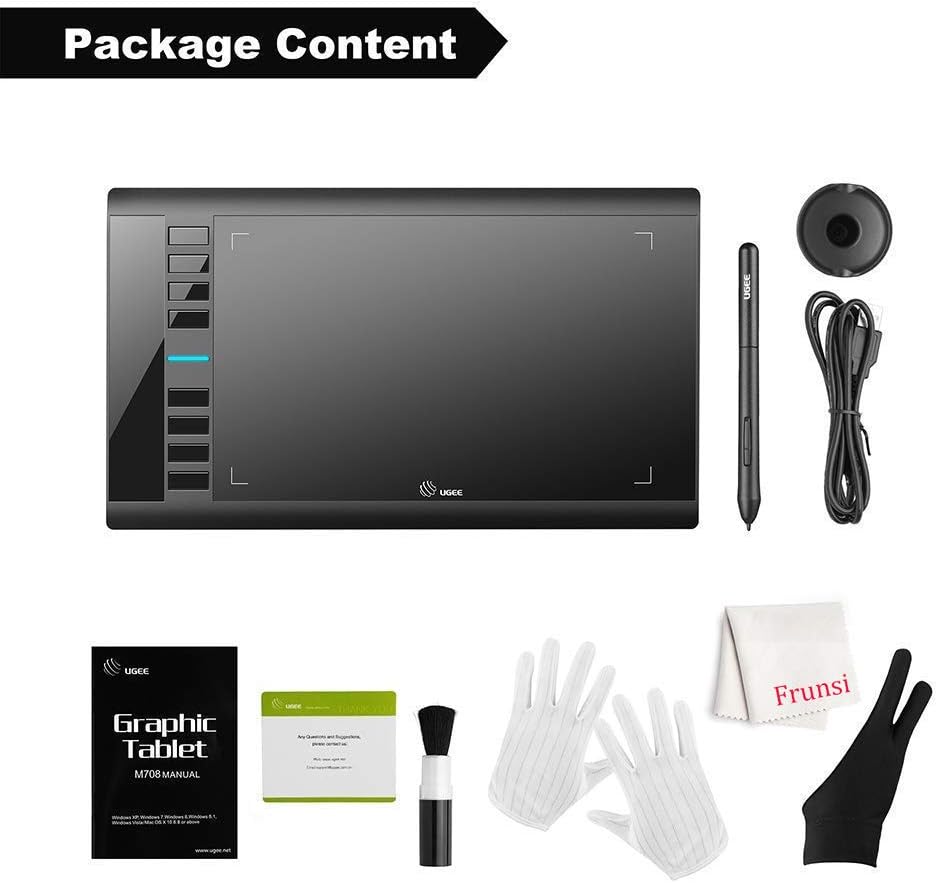 10 x 6 inch Graphics Drawing Tablet with 8 Hot Keys L18932