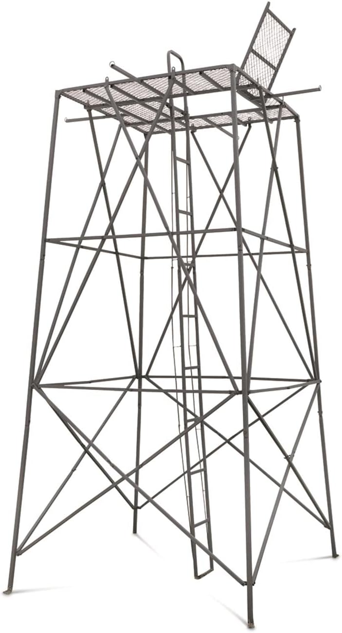 10' Elevated Hunting Tower Platform Climbing Ladder Stand R906922