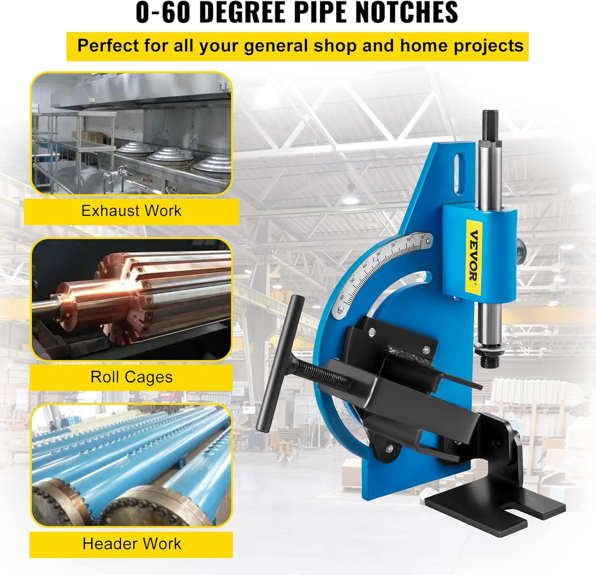 60 Degree Pipe Notcher for 2" Round Tubing V7341