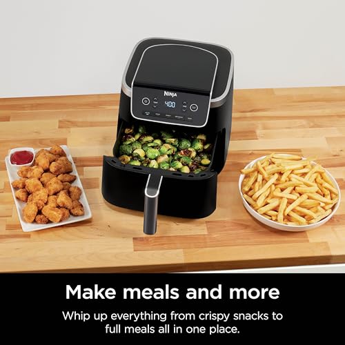 4-in-1 Air Fryer with 5 QT Capacity, Nonstick Basket & Crisper Plate, Grey H410