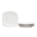 White Square Salad Plate Set of 6 S115