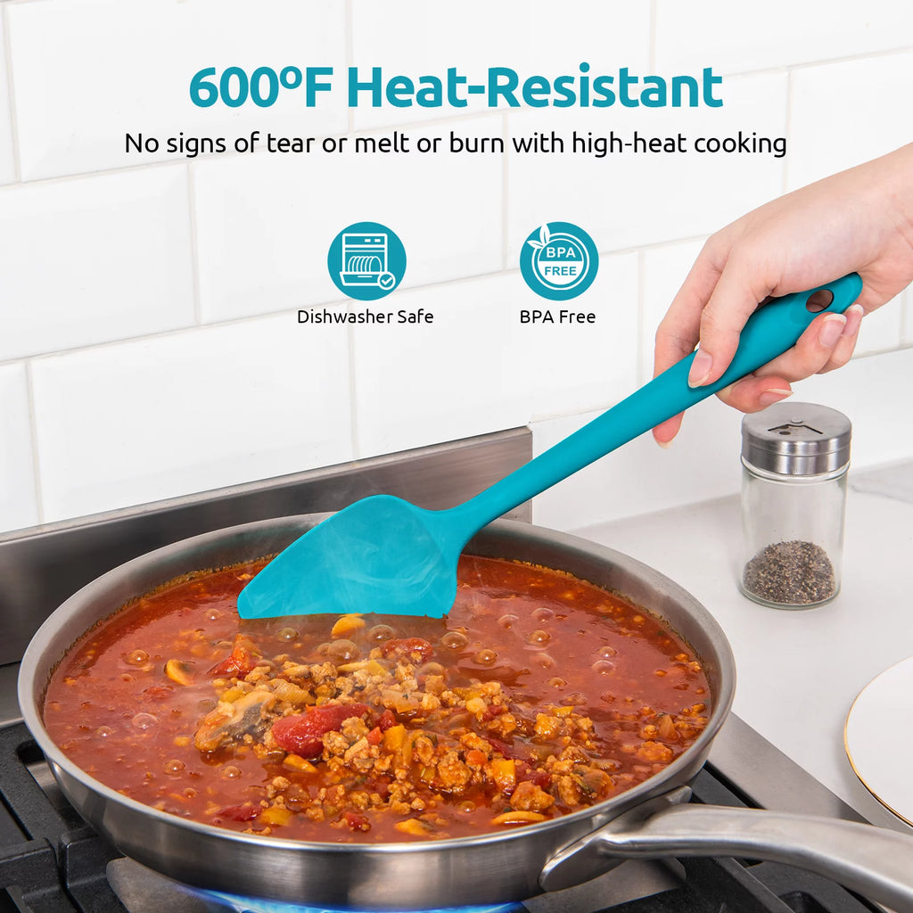 600°F High Heat Resistant Silicone Spoon Spatula Set of 3 H989206