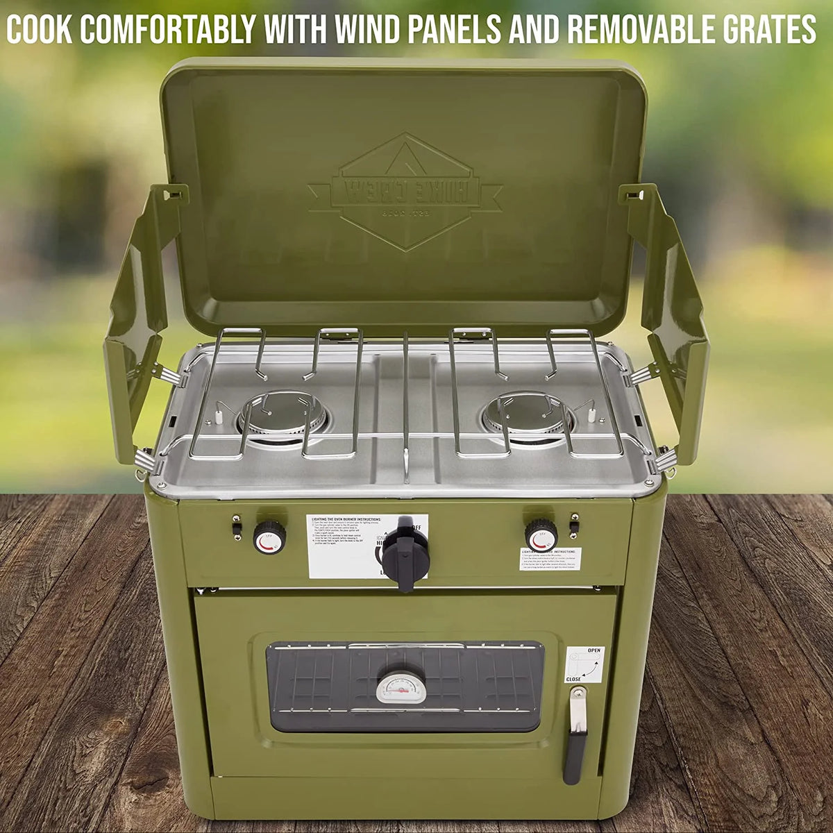 2 Burner Portable Propane Camping Stove with Carry Bag Y261