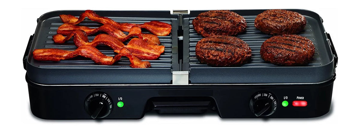 3-In-1 Nonstick Electric Griddle Grill with Reversible Plates K77551