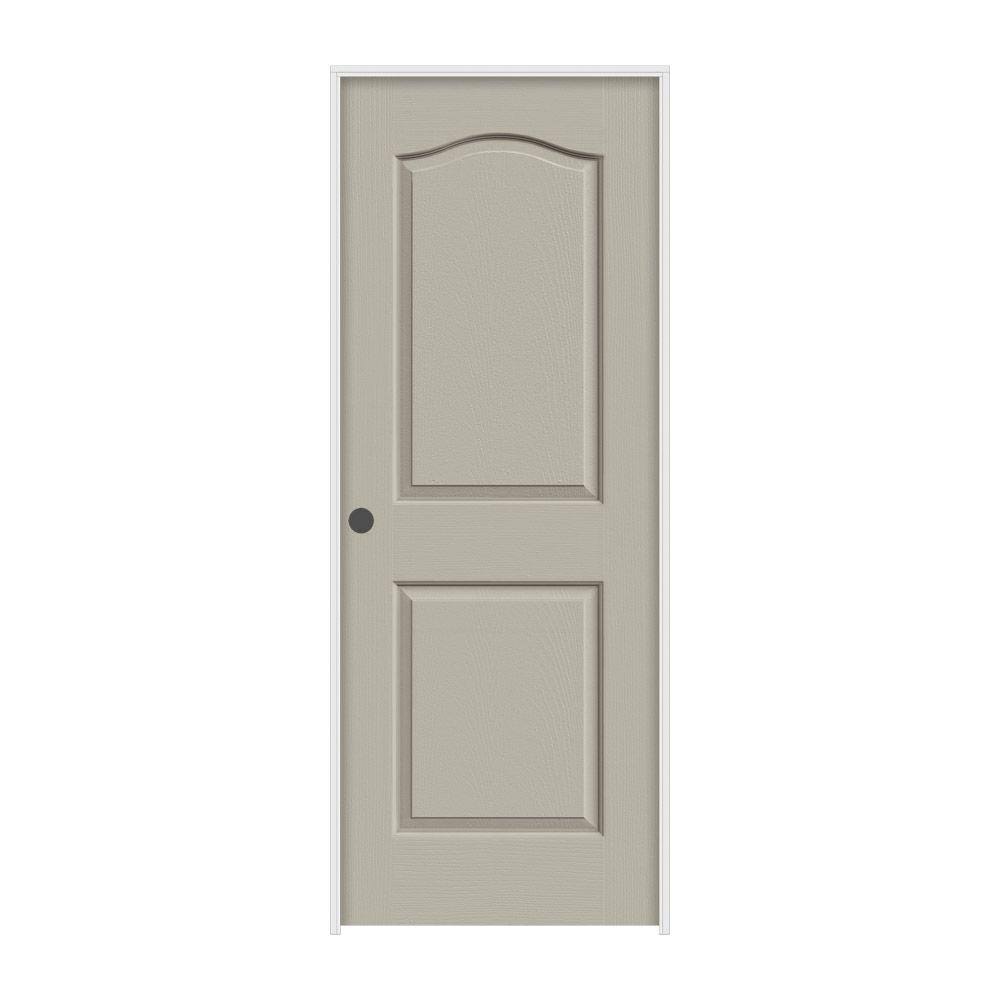 28 in. x 80 in. Desert Sand Right-Hand Solid Core Molded Composite MDF Single Prehung Interior Door V32392