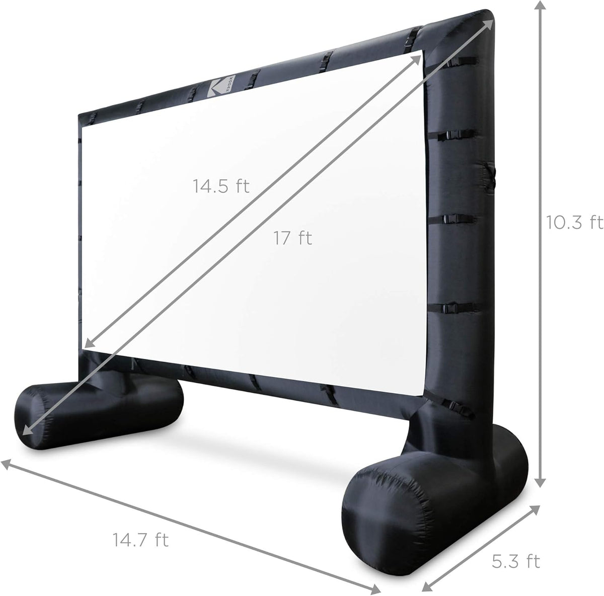 14.5 Feet Inflatable Outdoor Projector Screen with Air Pump, Carry Case, Stakes, Repair Patches H30432