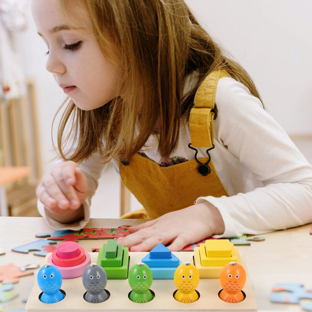 Wooden Montessori Educational Building Blocks for Toddlers P65004