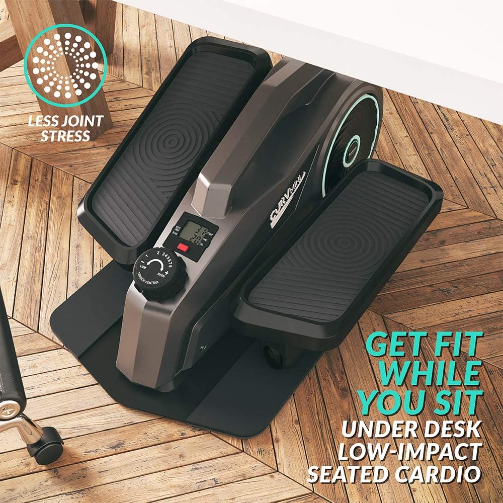 Seated Under Desk Elliptical Trainer with Adjustable Resistance T634986