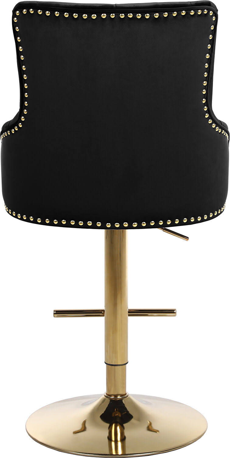 Black Velvet Adjustable Stool I18195
