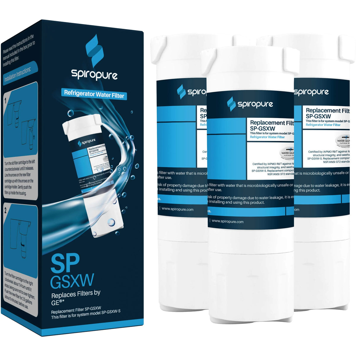 Refrigerator Water Filter Replacement (3 Pack) Q82206