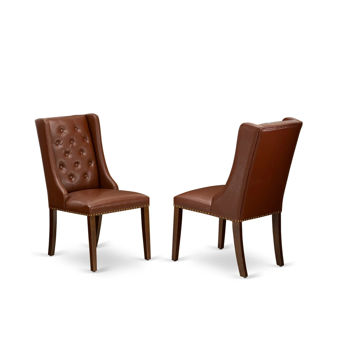 5-piece Wood Dining Table and Chair Set in Mahogany U501745
