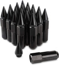 20PCS 60MM Steel Extended Tuner Lug Nuts M12X1.5 Black M7844