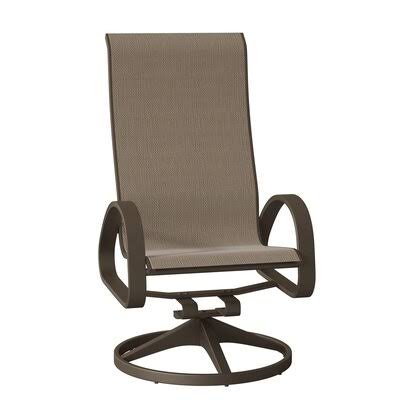 Textured Graphite Swivel Patio Dining Armchair W88129