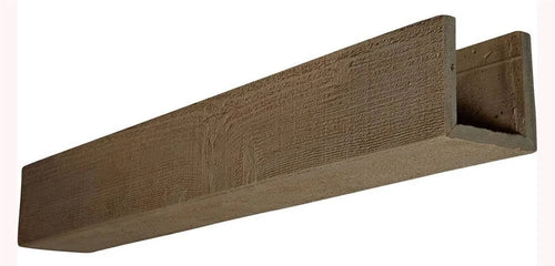 10x22W x 4x22H x 8&L 3-Sided Rough Sawn Faux Wood Ceiling Beam U72587