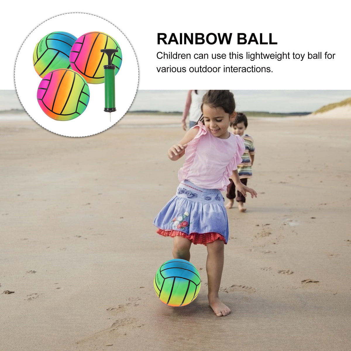 1 Set/4pcs Kids PVC Inflatable Ball Toy U527839