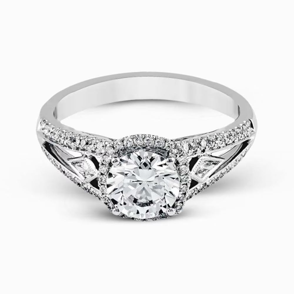 14k White Gold Diamond Ring A6785